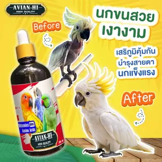 เอเวียง-ไฮ บำรุงนก ขนและผิวแข็งแรง ช่วยระบบย่อย เสริมสร้างกระดูก 100 ml.
