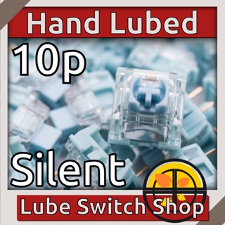 ลูปมือ 10ตัว TTC Silent Bluish White Lubed Silent Tactile Sw…