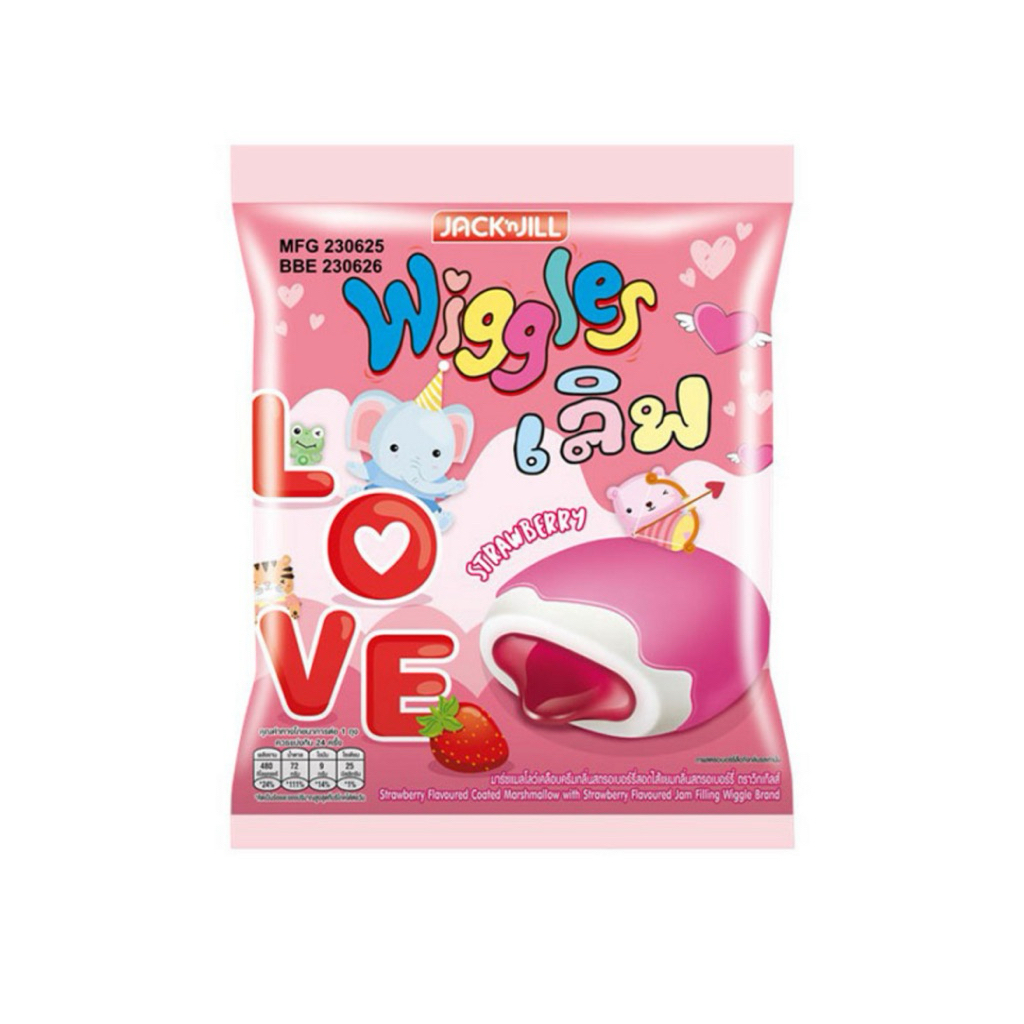 วิกเกิลส์ มาร์ชแมลโลสตอเบอรรี่เลิฟ/แยมสตรอเบอร์รี่/แยมบลูเบอรรี่/แยมช็อกโกแลต Wiggles marshmallow st
