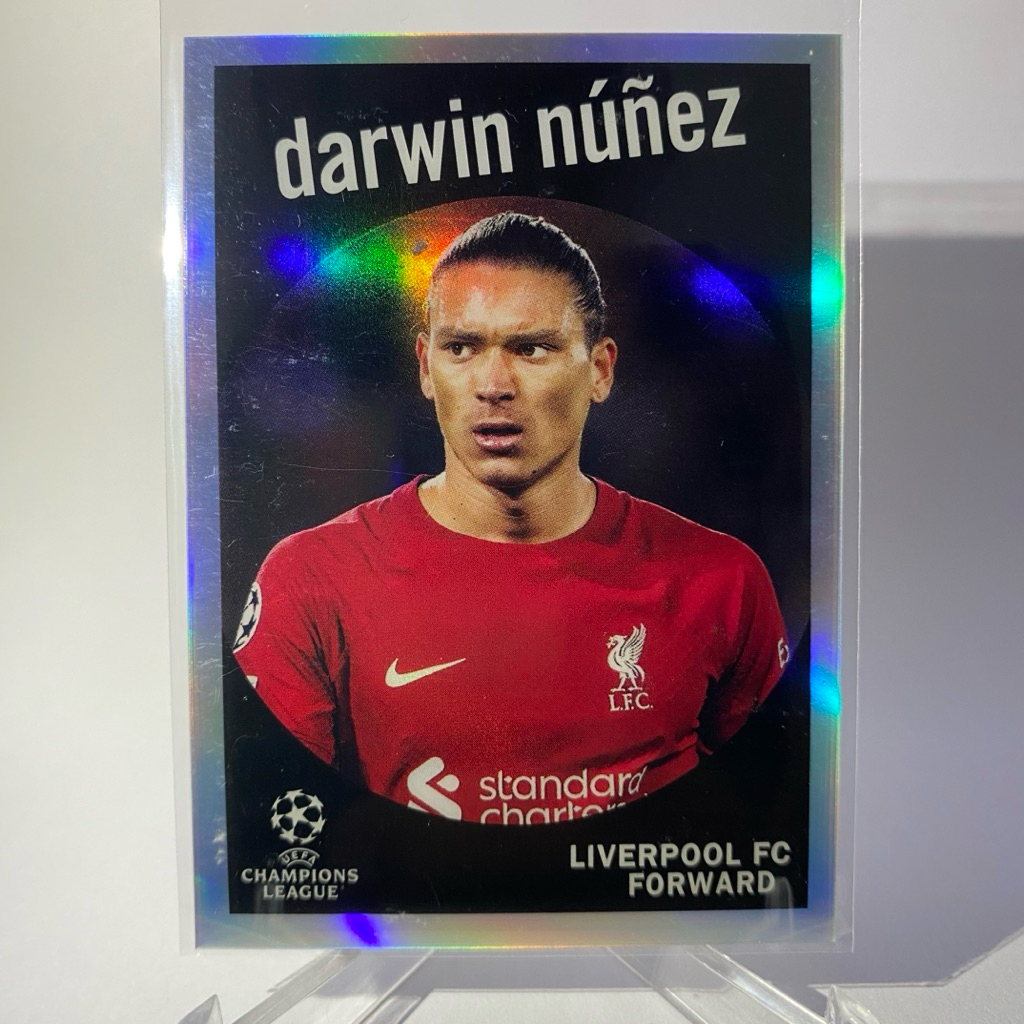 การ์ดนักกีฬาฟุตบอล DARWIN NUNEZ, LIVERPOOL, TOPPS 2023