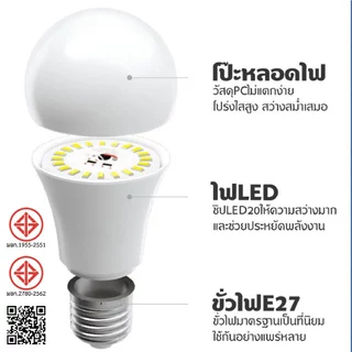 RAYPAL หลอดไฟ LED ทรงกลมแสงสีขาว E27 รุ่น ST 25W 21W 18W 15W 9W 7W 5W 3W หลอดไฟบ้าน ไฟห้องนอน ห้องครัว หลอดปิงปอง