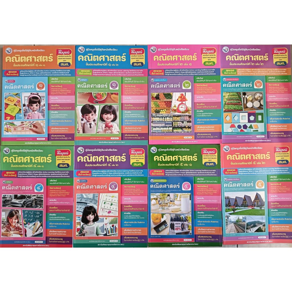 คู่มือครู ใช้คู่กับหนังสือเรียนคณิตศาสตร์ ป.1-ป.6 (พว.) ปกใหม่ล่าสุด