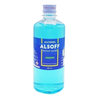 เสือดาว แอลซอฟฟ์ แฮนด์ ซานิไทเซอร์ โซลูชัน 450ml (24 ขวด/1 ลัง) AA 7103 Alcohol Alsoff Hand Sanitizer Solution Ethanol