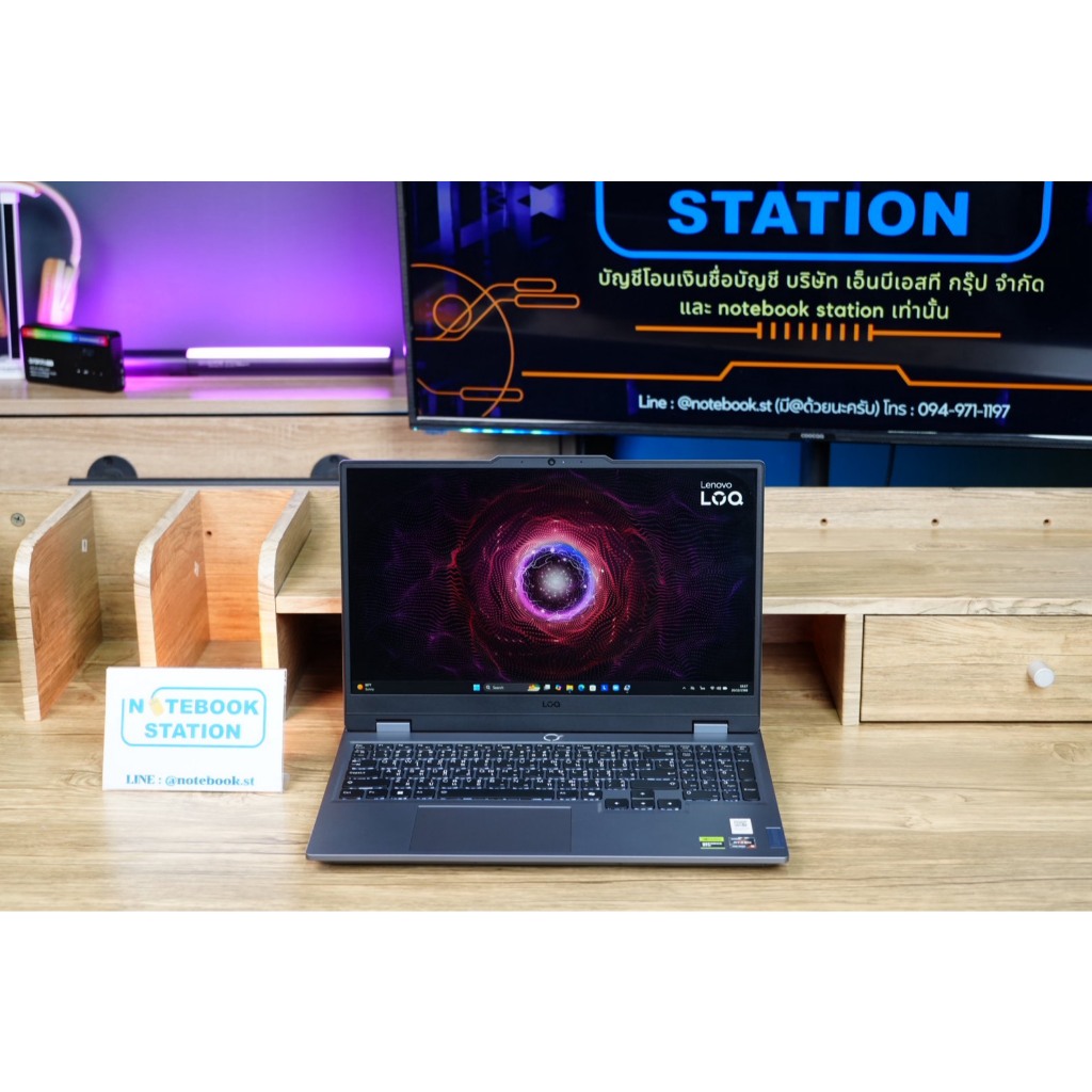 Lenovo LOQ Ryzen5-7235HS RTX3050(6GB) RAM16 SSD512 จอ15.6 FHD 144Hz 100%sRGB สเปคสูง ดีไซน์สวยเท่ ดู