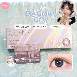 Olens - BIG Glowy gray เลนส์รายวัน 1 Day สีเทา G.Dia 13.60