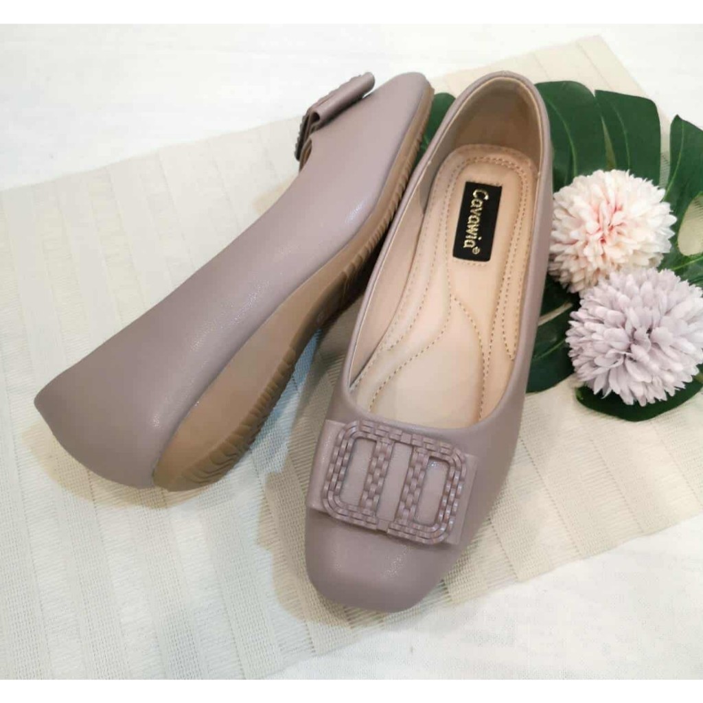 รองเท้าคัชชูแฟชั่น รองเท้าทำงาน Cavawia รุ่นCA4553E สีกะปิ