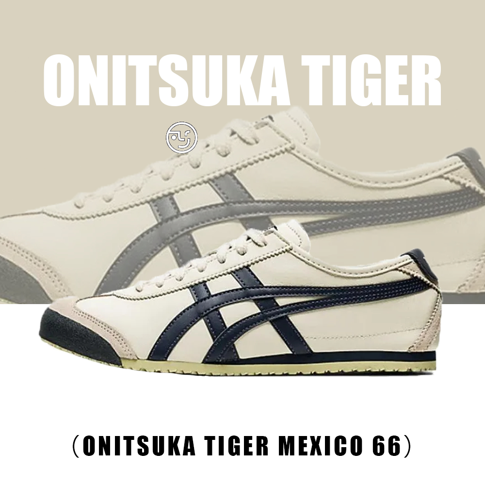 💫ของแท้🔥Onitsuka Tiger MEXICO 66 รองเท้า Leather หนังวัว กันลื่น ทรงต่ำ สไตล์ Casual Unisex DL408-16