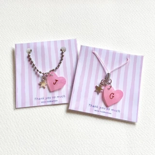 (พร้อมส่ง 1-3 วัน) พวงกุญแจตัวอักษร a-z หัวใจ จี้ดาว Cute!🩷⋆˚｡𖦹 °✩