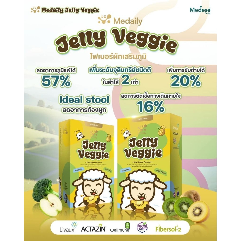New‼️Medese Medaily Jelly Viggie เจลลี่​ไฟเบอร์​ผัก
