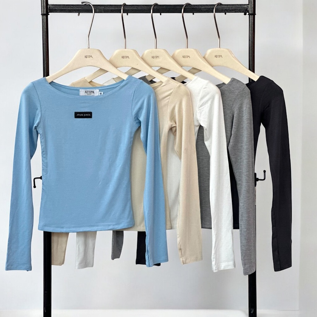 Atipashop - SLEEXA FIT LONGSLEEVE เสื้อแขนยาว คอกลม ทรงสวย ผ้านิ่มใส่สบาย