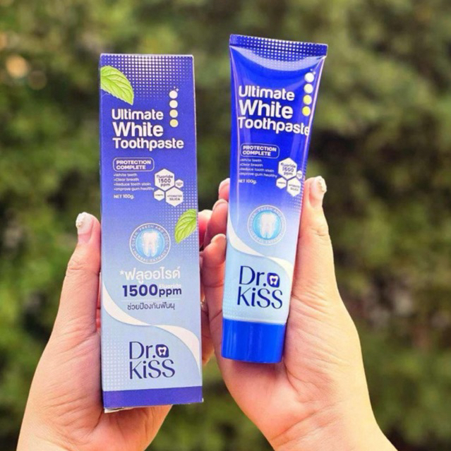 ยาสีฟันสมุนไพรด็อกเตอร์คิส อัลติเมท ไวท์ DR.KISS ยาสีฟัน ฟันขาว ฟันผุ หินปูน(100g.)