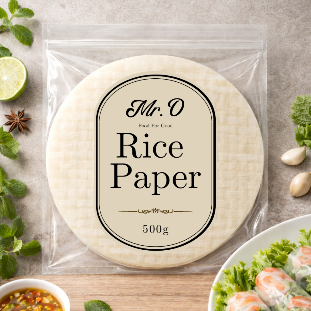 Mr.O แผ่นแป้งเวียดนาม แผ่นแป้งกลม 22 ซม. | 500 กรัม | สำหรับปอเปี๊ยะสด