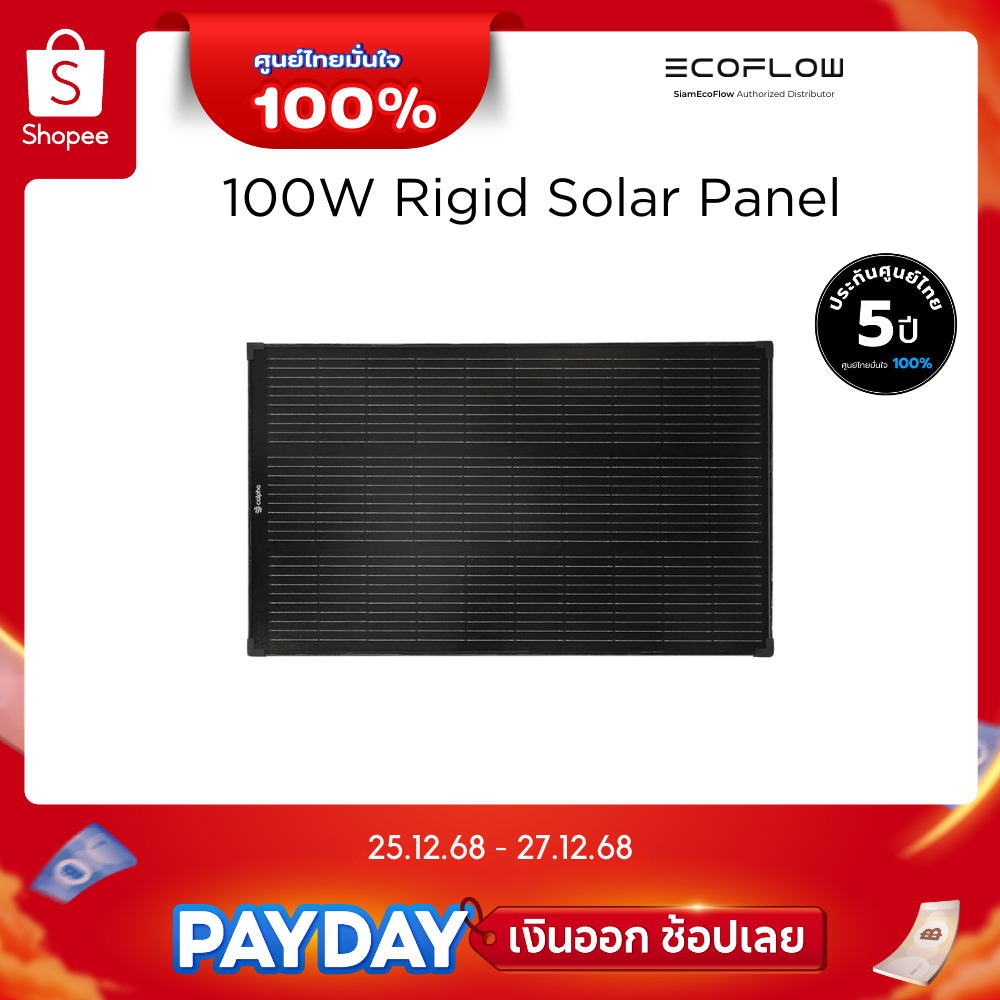 EcoFlow 100W Rigid Solar Panel