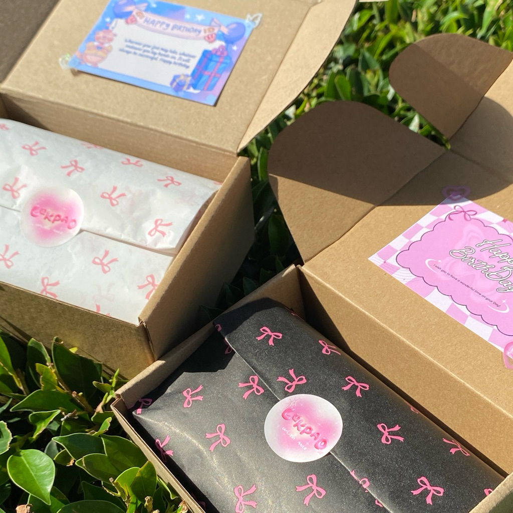 (🔥รบกวนดูขนาดในภาพ🔥อ่านหน้า 2-5 ก่อนสั่ง)🔥เฉพาะ🔥กล่องกระดาษคราฟท์+กระดาษห่อ กล่องของขวัญ (Packaging💖✨