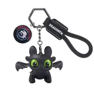 (พร้อมส่ง) How to Train Your Dragon Toothless The wings can move keychain พวงกุญแจเรืองแสง