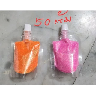 กากเพชรสีรุ้ง ขนาด 50กรัมและขนาด100กรัม