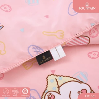 Fountain FTC161 การ์ตูน Moppu ลิขสิทธิ์แท้ Sanrio สัมผัสนุ่มลื่น ชุดเครื่องนอนฟาวน์เทน ผ้าปูที่นอน ผ้านวม
