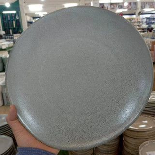 จานเซรามิก 11 นิ้ว จานแบน จานสเต็ก จานลายหิน ทำจากเซรามิกเนื…