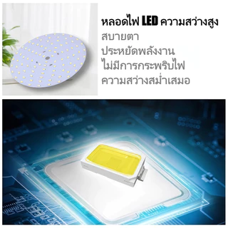 โคมไฟเพดาน LED 24W หลอดไฟ E27 ปรับแสงได้ 3สี เปลี่ยนง่าย ไม่ต้องใช้รีโมท กันฝุ่น กันยุง ประหยัดไฟ ถนอมสายตา VANTREES แท้