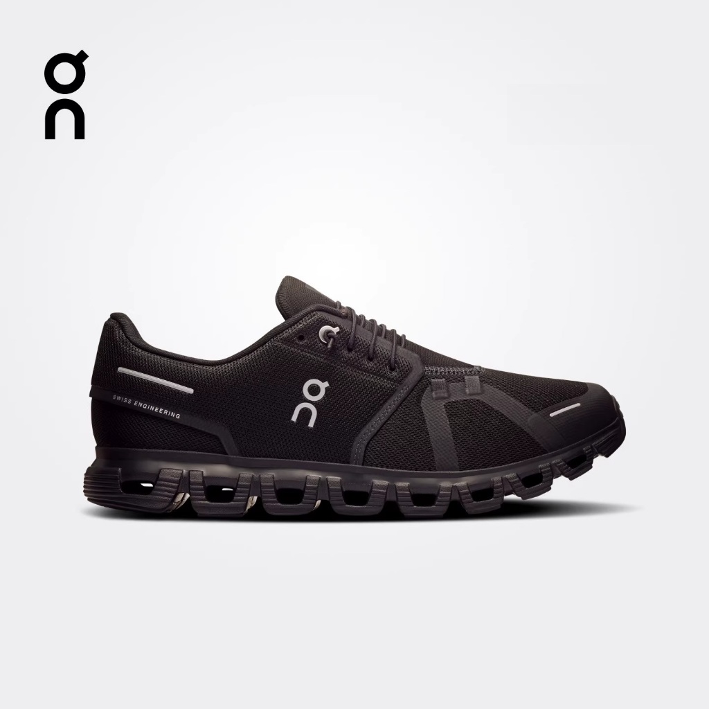 【24H Shipping】 On Cloud 6 Black Running Shoes Lightweight CloudTec Cushion Unisex Men & Women Full Size 36-45
