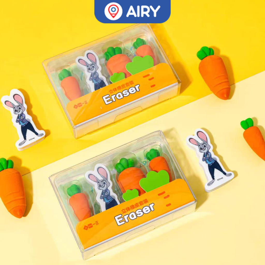 ชุดยางลบรูปทรงกระต่ายจูดี้ และแคร์รอต YZ360022 จากZootopia judy ลิขสิทธิ์แท้ ส่งจากไทย(แพ็ค 4 ชิ้น) — صورة 3