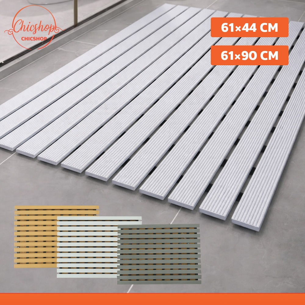 แผ่นกันลื่น PVC เหมาะสำหรับห้องน้ำ ห้องครัว ทำความสะอาดง่าย ระบายน้ำได้รวดเร็ว