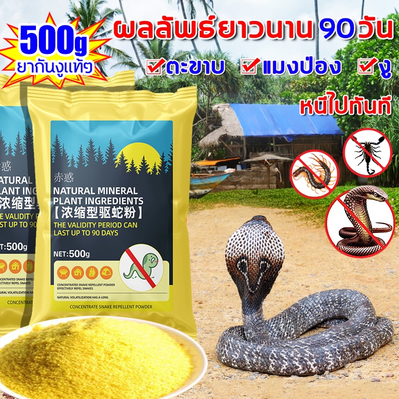 ผงกำมะถัน ผงไล่งูสูตรปรับปรุงใหม่ 500 กรัม ป้องกันงูในระยะ 1000 เมตร! ไล่งูและแมลงมีพิษต่างๆ