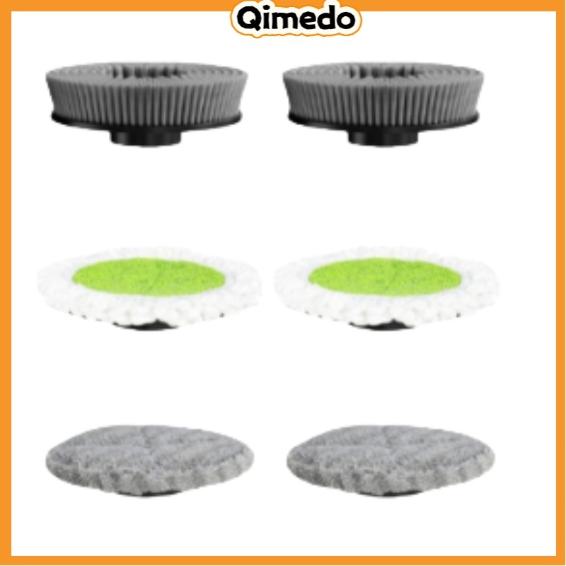 Qimedo สองหัวทำความสะอาดหัวแปรงอุปกรณ์เสริม 6 ชุด