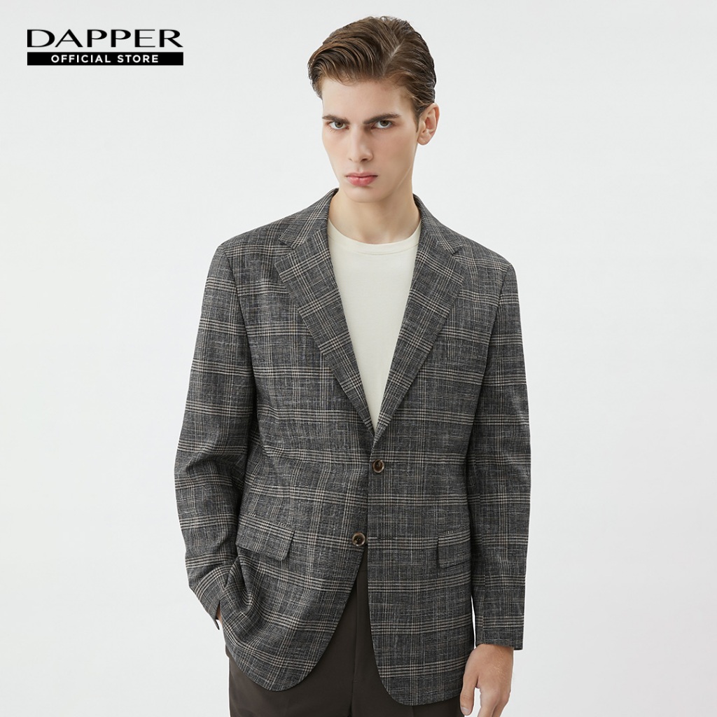 DAPPER เสื้อเบลเซอร์ Glen Check Stretch Blazer (JS/BR/504RSP)