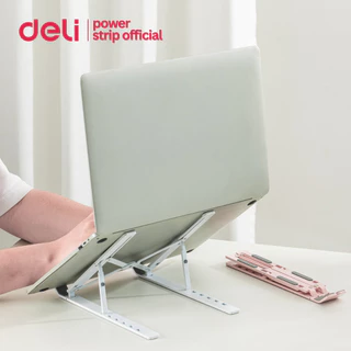 Deli ขาตั้งโน๊ตบุ๊ค แท่นวางโน๊ตบุ๊ค ปรับระดับได้ 6 ระดับ ซิลิโคนกันลื่น พับเก็บได้ ฟรีถุงผ้า Laptop Stand