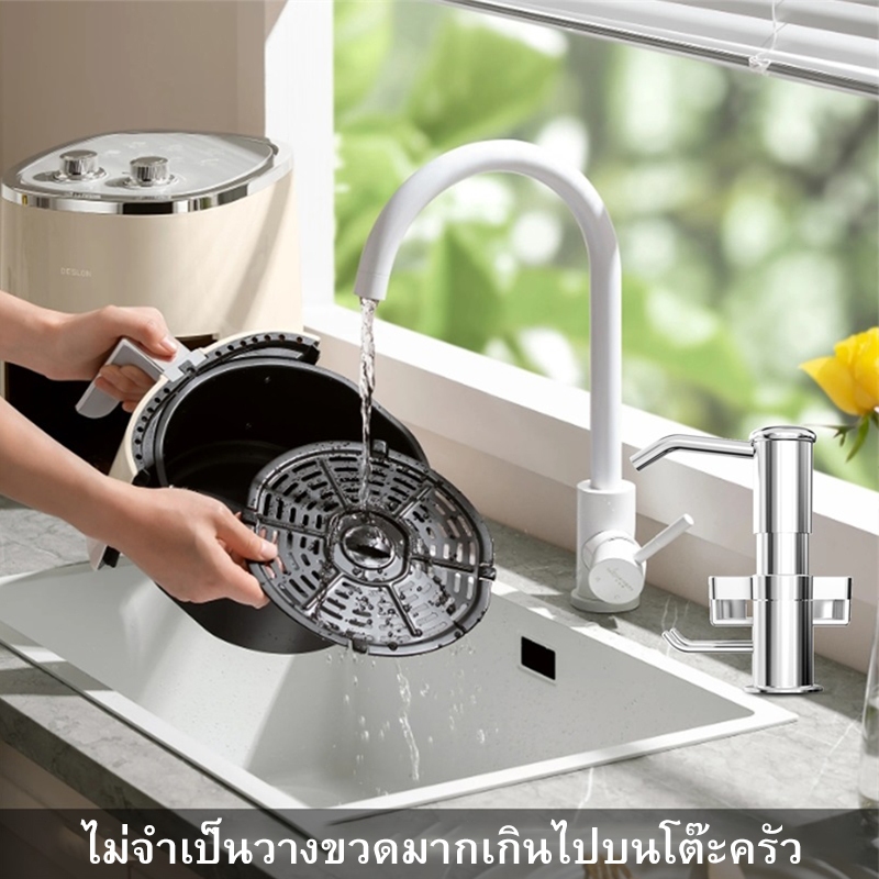 ตู้ทำสบู่กดเครื่องจ่ายสบู่อ่างล้างจานพร้อมหลอดขยาย, เคาน์เตอร์ประหยัดพื้นที่หมุนได้พร้อมถาดเบ็ดการกดปล่อยของเหลว - รูปที่ 4