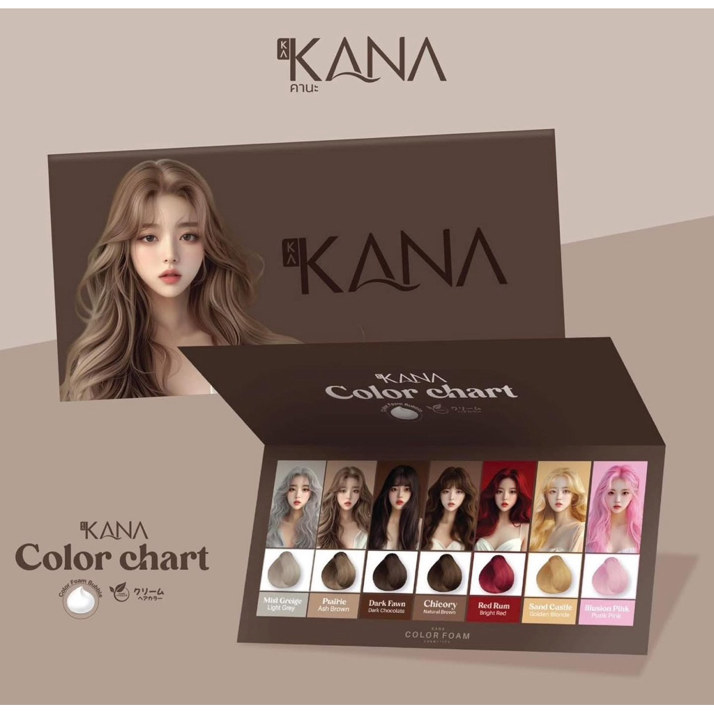 (พร้อมส่ง)KANAโฟมย้อมผมคานะ หลากหลายสีสัน ให้คุณเปลี่ยนทรงผมได้ตามต้องการ
