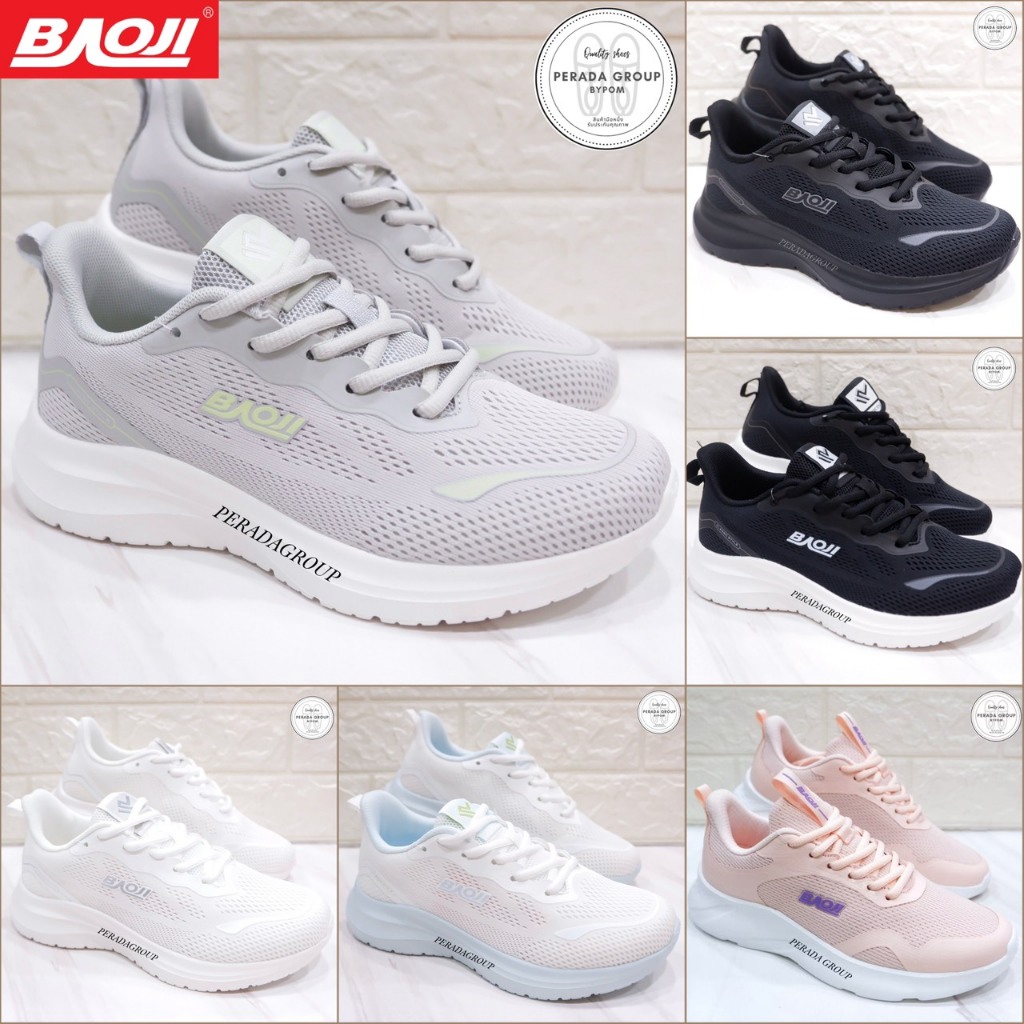 Baoji แท้💯% รองเท้าผ้าใบ พื้นสูง 4 เซน รุ่น BJW1182 ไซส์ 37-41