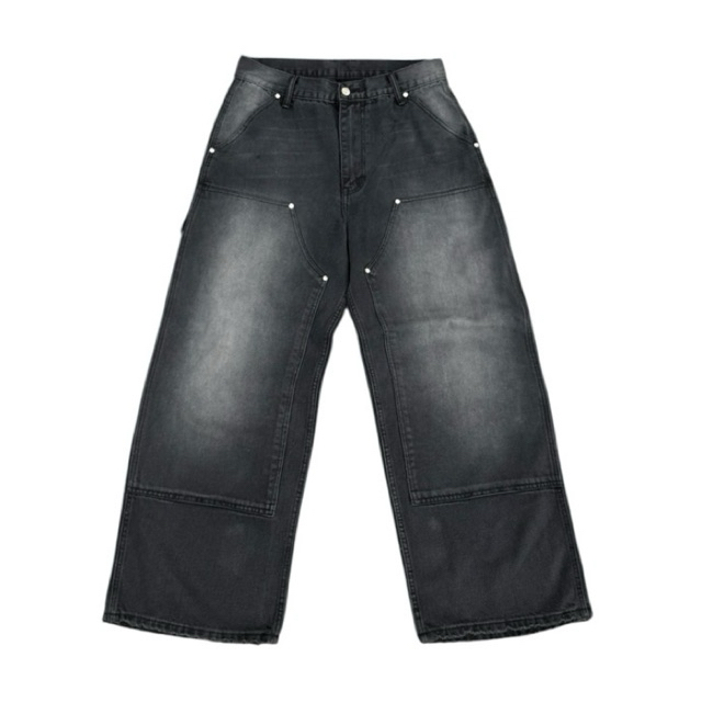 [Ouch] Double Knees WW Pant กางเกงยีนส์ขายาว ทรงกระบอกใหญ่