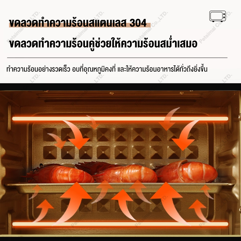 เตาอบ 12ลิตร สีชมพู หวานๆ เตาอบขนาดเล็ก อบขนม อบเค้ก เตาอบมัลติฟังก์ชั่น ทำได้หลากหลายเมนู เครื่องอบขนม ราคา ถูกที่สุด ดีลบีเคเค แกลเลอรีภาพที่ 4