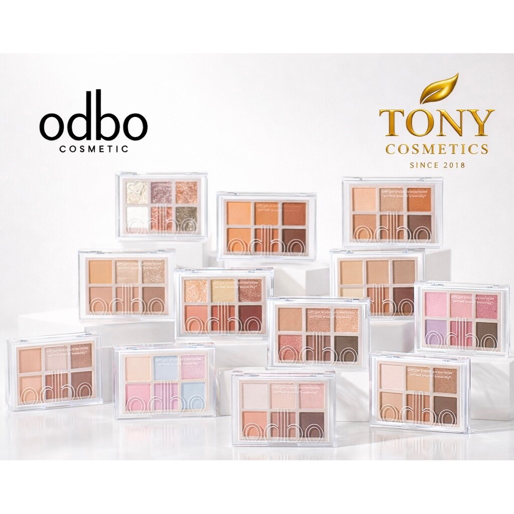 ODBO SIGNATURE EYESHADOW PALETTE OD276โอดีบีโอ อายแชโดว์ ซิกเนเจอร์ พาเลท 6 สี เม็ดสีแแน่น ติดทนนาน