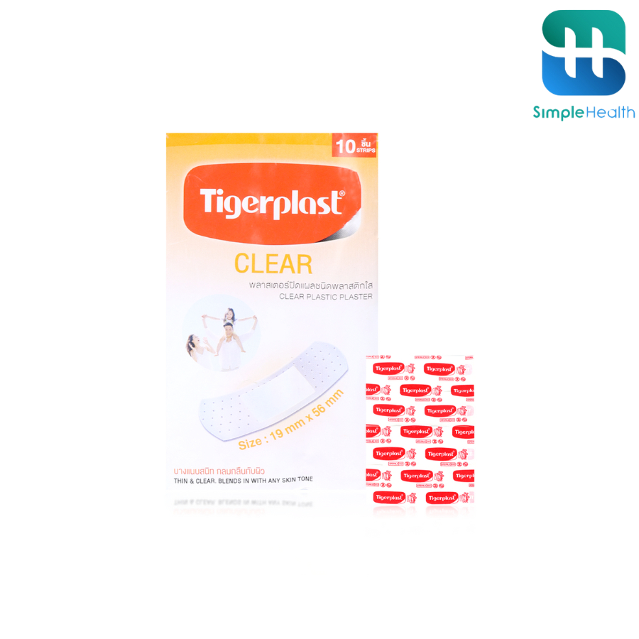 (ของแถม) พลาสเตอร์ 10 ชิ้น Tigerplast Clear