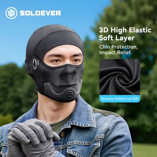 SOLOEVER หน้ากากปั่นจักรยาน | ผ้าคลุมศีรษะบางระบายอากาศดี ป้องกัน UV-ลม-ฝุ่น ขั้นสูง (แบบสั้น/ยาว)