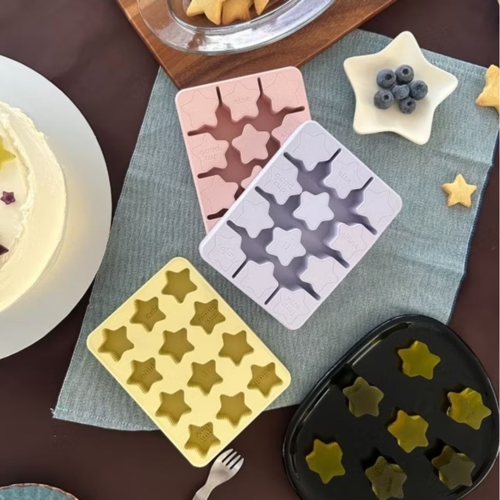 ไม่มีของแถม hako Silicone Ice Tray : Star ถาดน้ำแข็งซิลิโคนรูปดาว [ Food Grade]