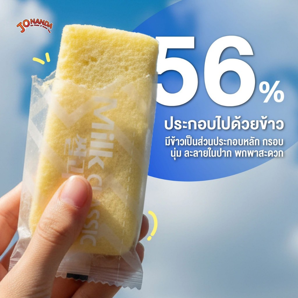 Milk Classic Rice Snack มิลค์คลาสสิกไรซ์สแน็ค ขนมข้าวอบกรอบ 72g อบไม่ทอด รสนม รสชีส 1ถุง 8ห่อ - รูปที่ 3