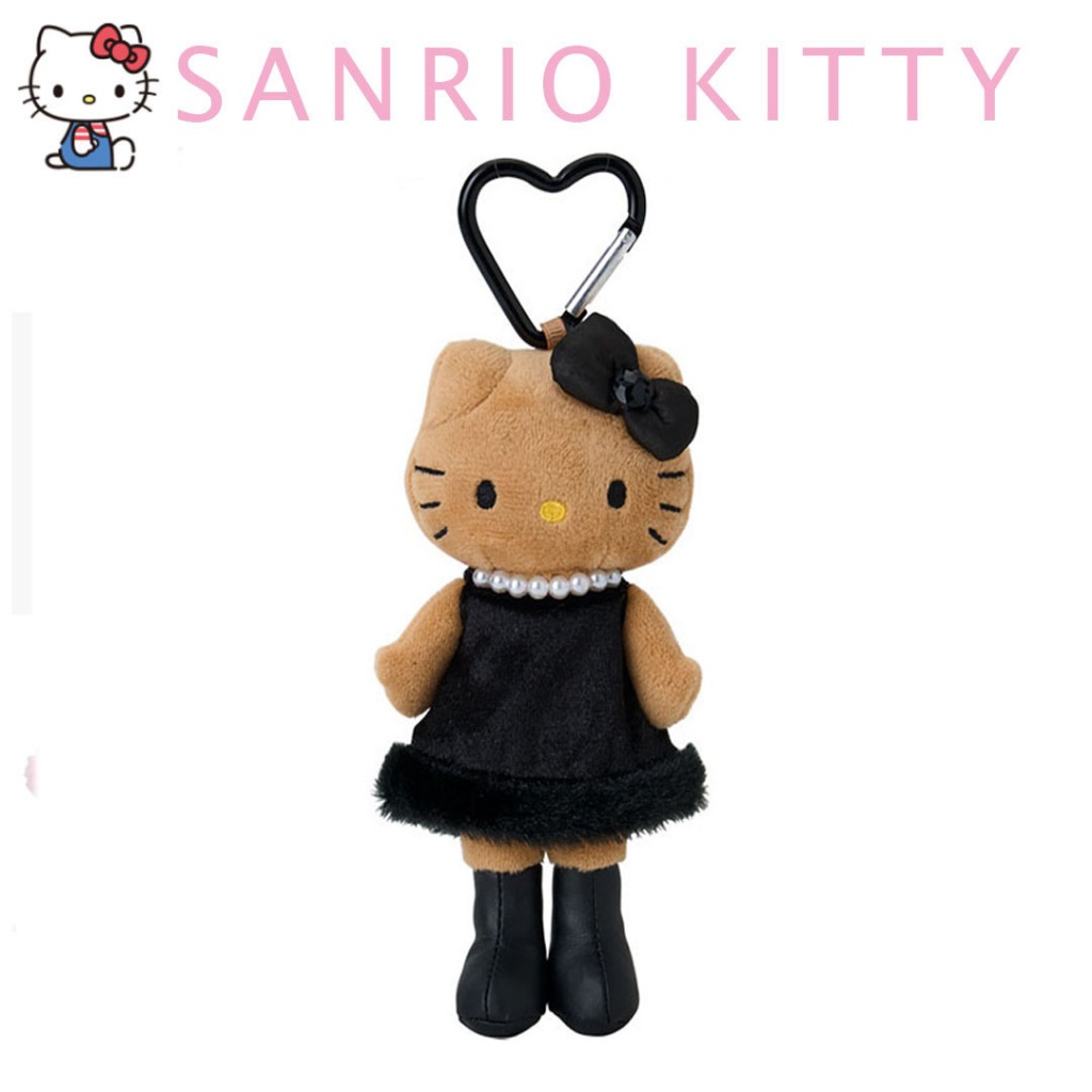 พร้อมส่ง 🇯🇵แท้ 100% sanrio พวงกุญแจคิตตี้ขายาว ชุดสีดำ  Hello kitty gogo gal น้องคิตตี้ขายาวรุ่นติดแกรม