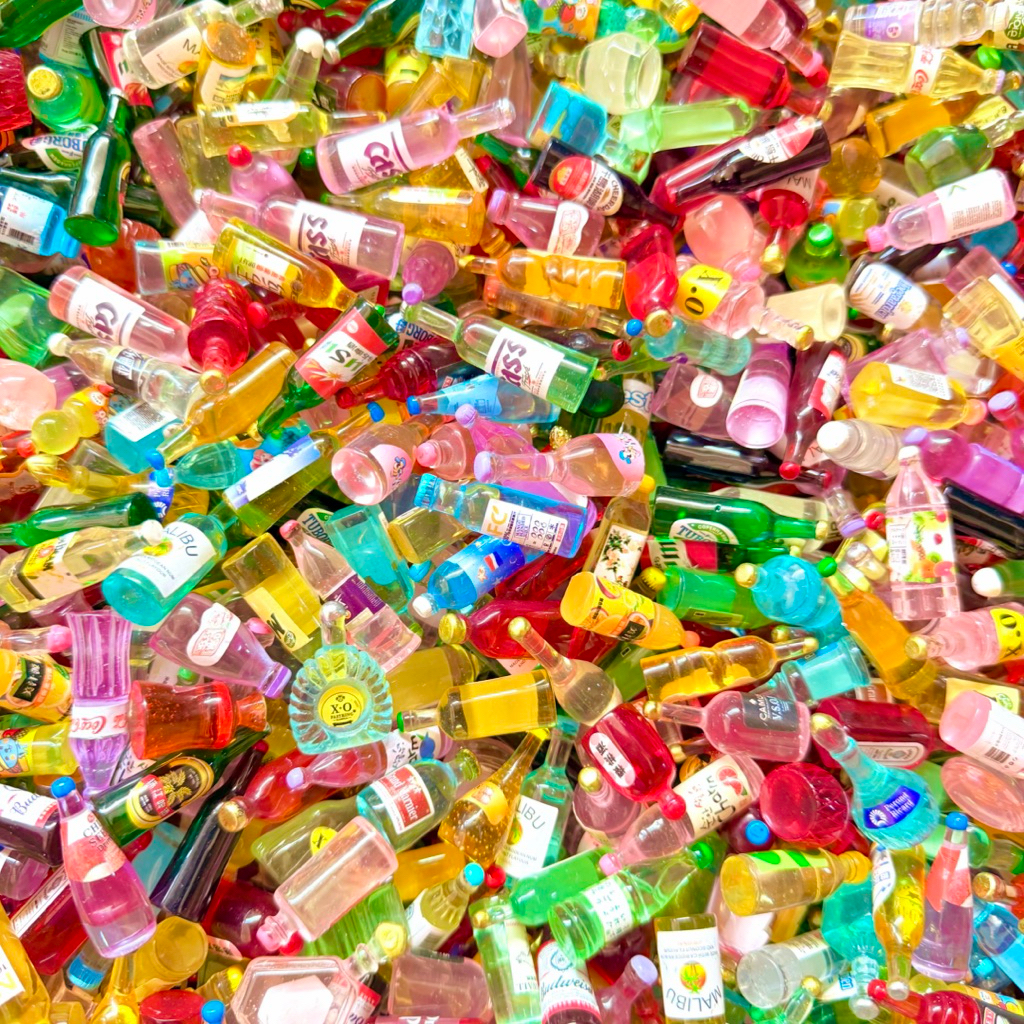 เรซิ่นขวดเครื่องดื่มจิ๋ว DIY คละแบบ (ไม่เรืองแสง)