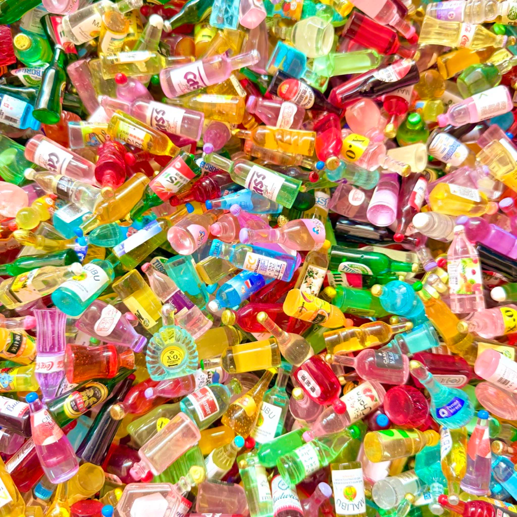 เรซิ่นขวดเครื่องดื่มจิ๋ว DIY คละแบบ (ไม่เรืองแสง)