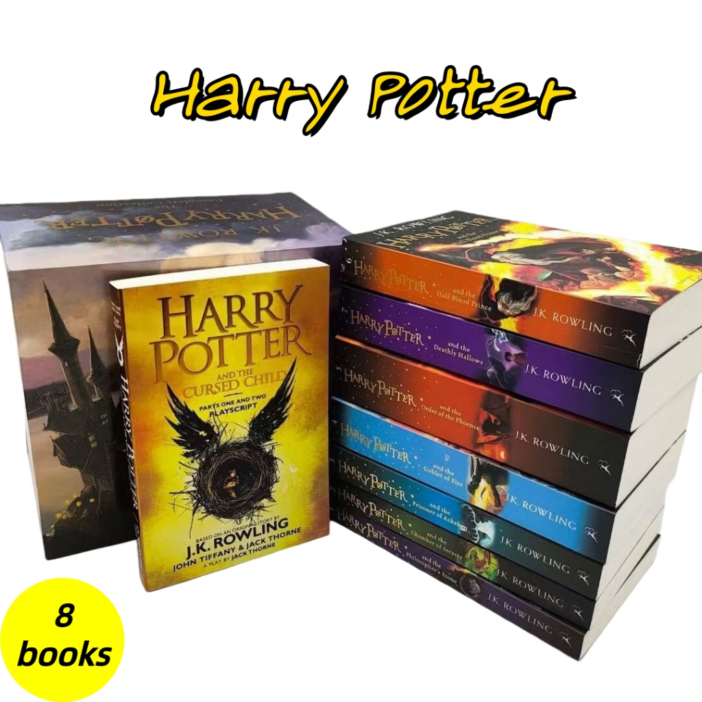Harry Potter 1-8 Complete English Novels Children's Extracurricular Classic Literature