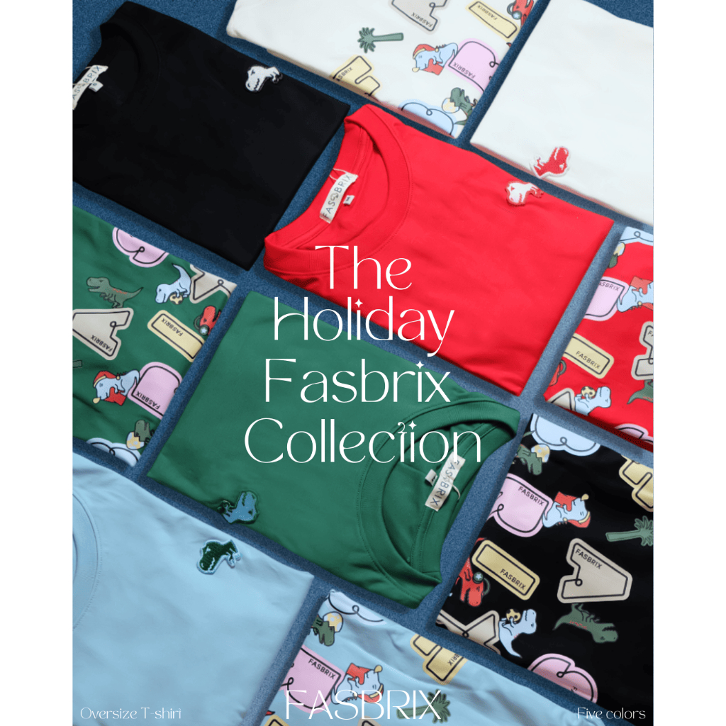 เสื้อยืด FASBRIX ผ้านุ่มพิเศษ สกรีนลาย รุ่น BASIC OVERSIZE 5 สี