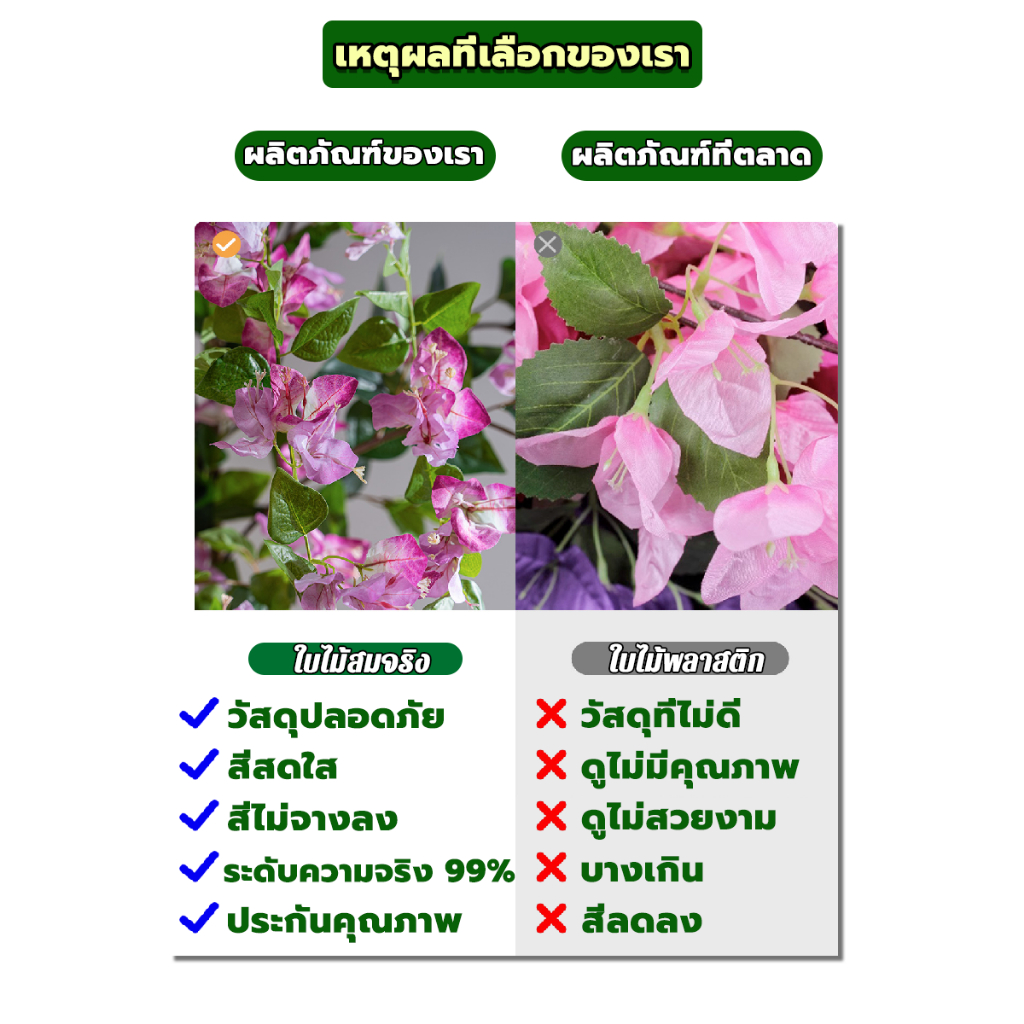 ☘สามเหลี่ยมพลัมต้นไม้ปลอม0ฟอร์มาลดีไฮด์ ไม่มีกลิ่น ไม่ต้องบำรุงรักษา อนของจริงความจำลอง 99%ต้นไม้ปลอมใหญ่90/120/150CM - รูปที่ 3