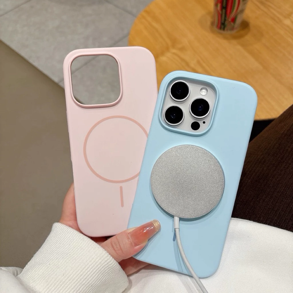 case for iphone17เคส ชาร์จไร้สายวงแหวนแม่เหล็ก งานกำมะหยี่ for iPhone17 11 12 13 14 15 16 17 Pro max 16Promax 15Promax thumbnail 4