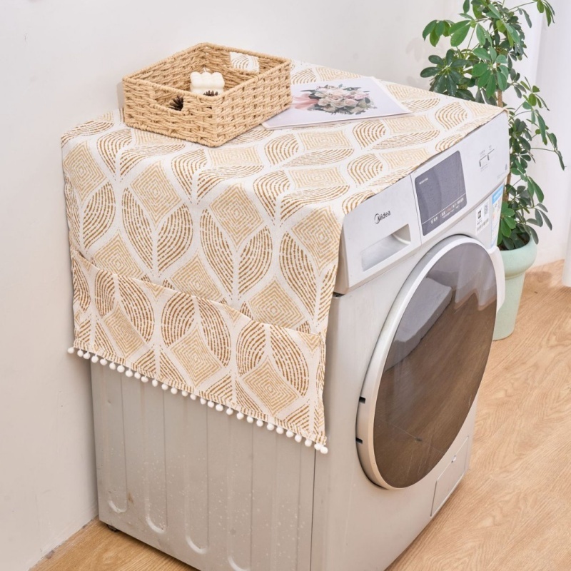 33*90/55*130cm ผ้าคลุมตู้เย็น ผ้าคลุมเครื่องซักผ้า ผ้าคลุมไมโครเวฟ ฝาครอบกันฝุ่นสำหรับเครื่องใช้ไฟฟ้าในบ้าน ผ้ากันฝุ่น