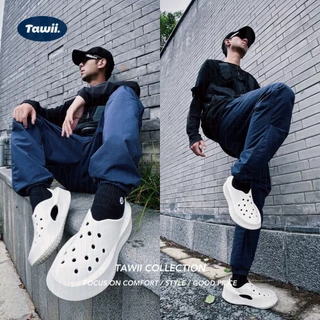 Tawii. รองเท้าแตะ EVA สำหรับผู้ชาย น้ำหนักเบา นุ่มระบายอากาศ หนา 5 เซนติเมตร แฟชั่นสไตล์กลางแจ้ง