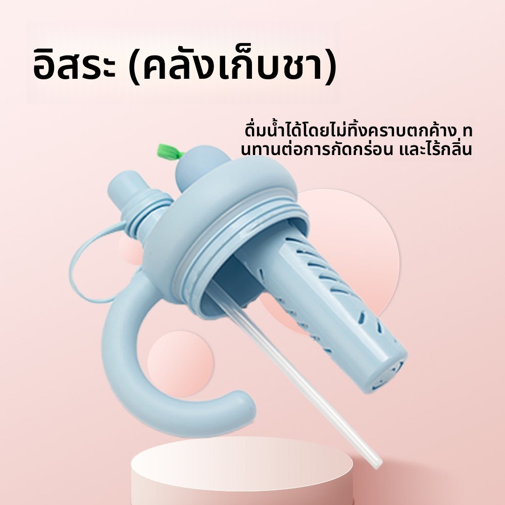 แก้วเก็บความเย็น ฟางถ้วยเก็บความร้อน จุขนาดใหญ่316สแตนเลส พร้อมหลอด 800ml ถ้วยน้ำน่ารัก - รูปที่ 2